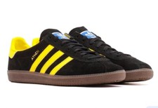 Adidas Men's Athen H01812 Black Yellow Suede Leather Limited 2021 Sneaker New
