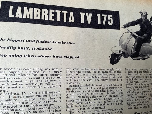 Lambretta 175 road - tv, test