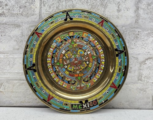 Vintage mayan calendar brass - mayan,