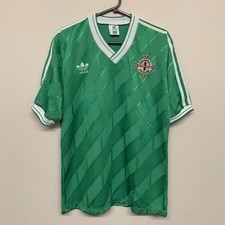 Original Matchworn Northern Ireland 1986/1988 Home Football Shirt #10 Adidas COA
