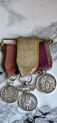 Victorian miniature medal trio - miniature,