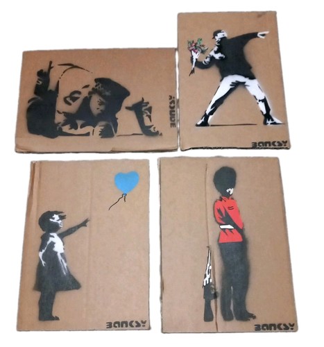 Banksy dismaland cardboard art - banksy,
