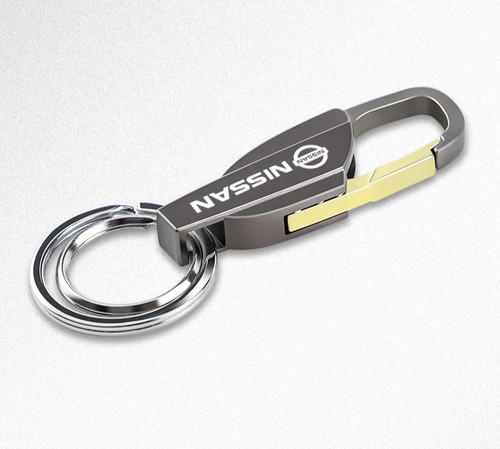 Silver grey nissan keyring - nissan,