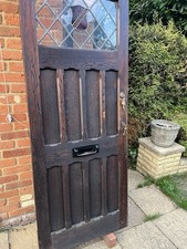 Fumed oak entrance door - oak,