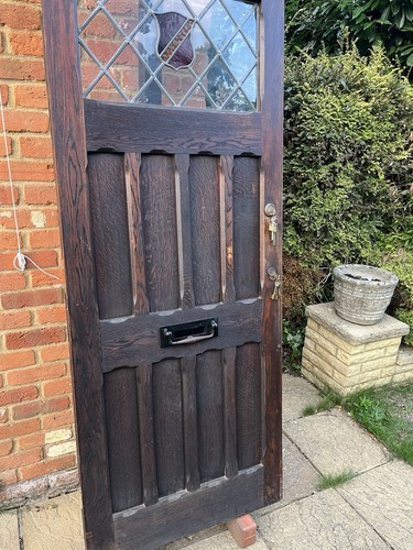 Fumed oak entrance door 1955 - oak,