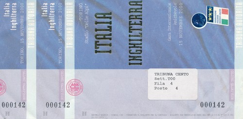 Ticket italy england - v,