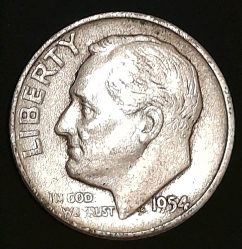 1954 usa silver roosevelt - 1954,