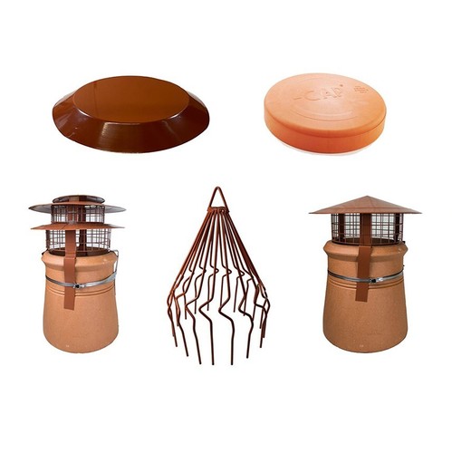 Chimney pot cap cowl - pot, wood
