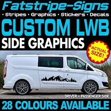 to fit FORD CUSTOM LWB GRAPHICS STICKERS DECALS CAMPER VAN MOTORHOME