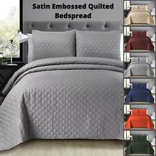 3 PC Satin Embossed Quilted
