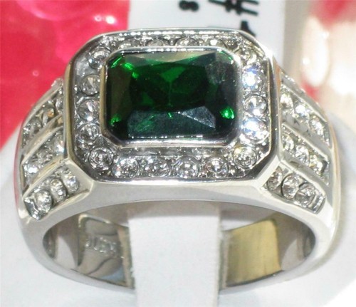 Mens emerald ring green - mens,