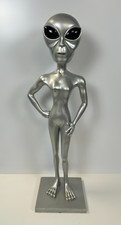 Rare Designer Silver Alien Model - 67cm Tall