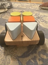 Ikea Mula Wooden Toy Magnetic Blocks Pull Along Toy Trailer (trailer Only)