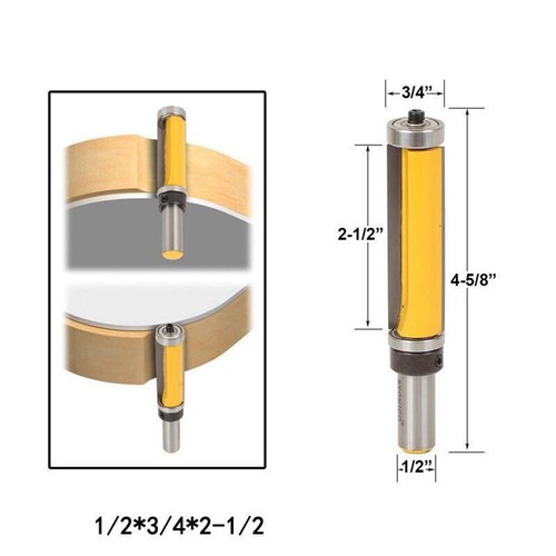 Shank top bearing flush - 1/2'',
