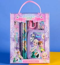 Kids Disney Frozen 6PCS Stationary Set Pencil Case Rubber School Gift UK NEW