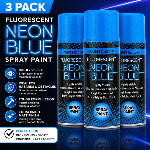 Neon blue spray paint - 3,