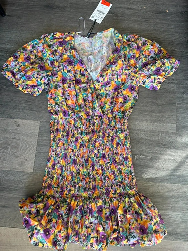 Zara floral mini dress with