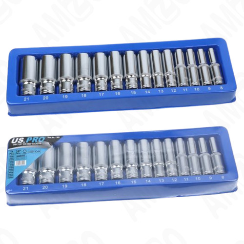 Pro 14pc drive 6pt - us, 3/8"
