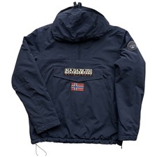 Napapijri Rainforest Mens Jacket Anorak Winter Fleece Lined Pull On XXL