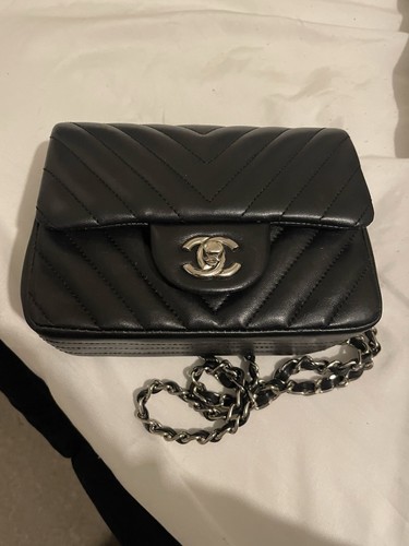 Chanel chevron mini black - chevron,