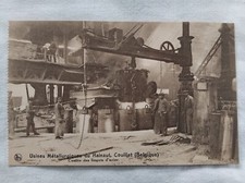 BELGIUM FACTORY METALLURGY HAINAUT COUILLET CAST STEEL INGOTS POSTCARD R4441