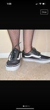 Ladies silver vans Size 4