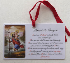 MOTORISTS PRAYER   ST CHRISTOPHER   Laminated Prayer Card