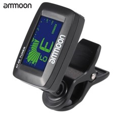 Ammoon AT-02 Top Guitar Tuner Clip On Tuner Universal Digital Electric Tuner