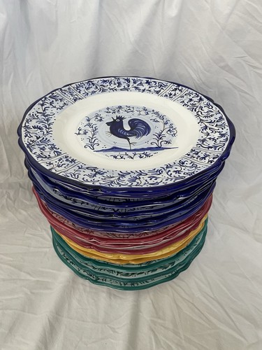 Grazia deruta rooster plates - grazia,