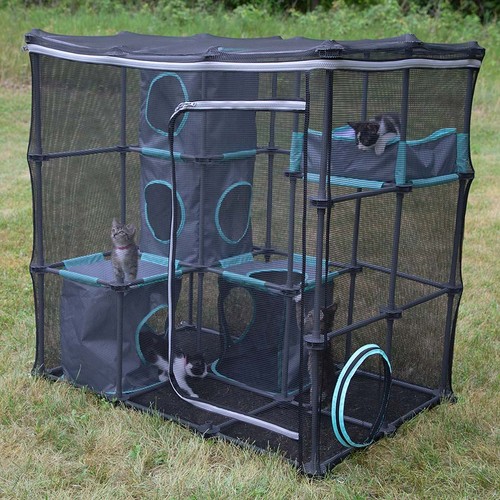 Outdoor cat catio playset mega - playset,