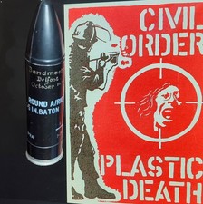 L2A2 Baton Riot Round Rubber Bullet 1970s Plastic Northern Ireland Troubles Army