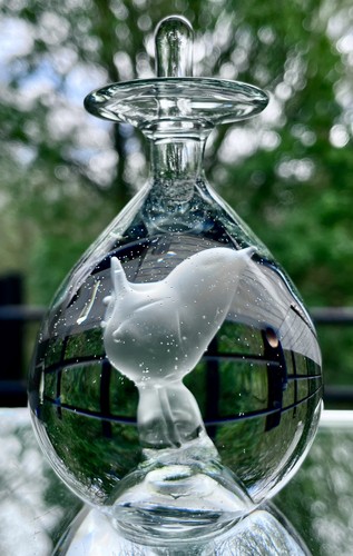Art deco perfume bottle glass - perfume,
