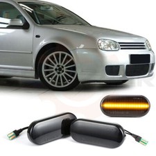 2x Dynamic Flowing LED Side Marker Indicator Light Repeater For VW Golf MK3 MK4