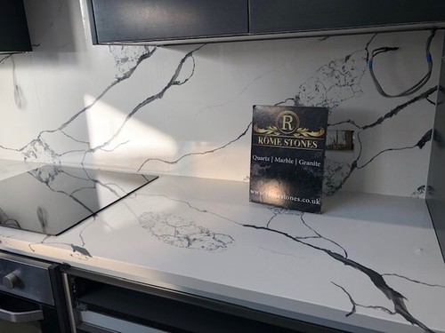 Black calacatta quartz - calacatta,