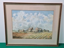 Framed English Farm Landscape