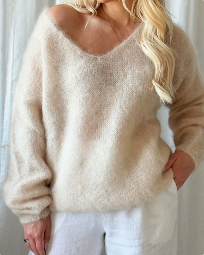 Women neck long sleeve - women, v‑neck