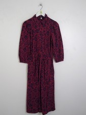 Joules Hazel Jersey Floral Shirt Dress Midaxi Red Mix Size 8 Cotton Rich NEW F2