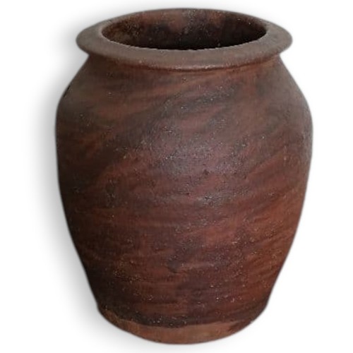 Bizen pottery ceramic vase - bizen,