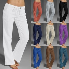 Womens Trousers Cotton Linen