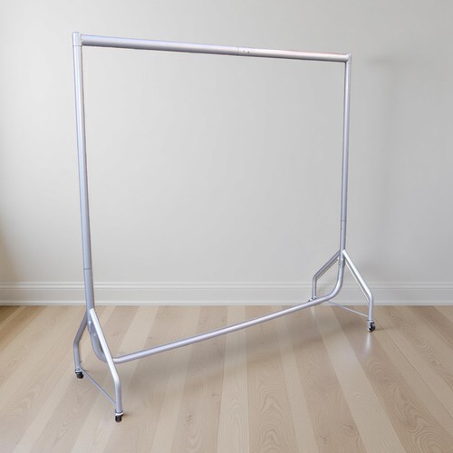 Garment rail silver heavy duty - rail,