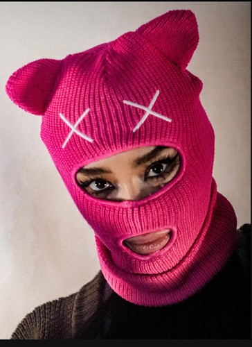 Cat burglar balaclava pink - cat,
