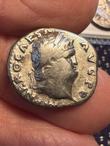 Nero silver denarius ancient - nero,