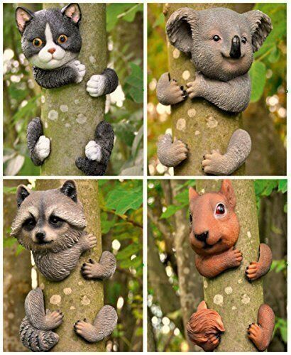Garden animal ornaments - animal, tree