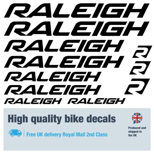 Raleigh bike decals labels