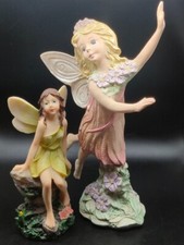 Pair of Vintage Fairy Figurines – ‘Impatience Fairy’ Porcelain & Resin Fairy