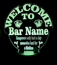 Light up Bar Sign mancave neon