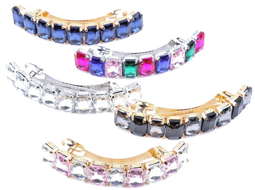 Crystal stone barrette - stone, hair