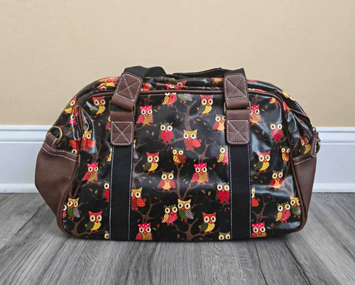 Cute owl print holdall bag - owl,