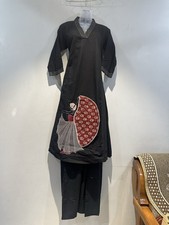 Indian Long Kurti For Navratri Wear With Plaza In Cotton