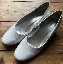 Ladies Odeon White Low Heel